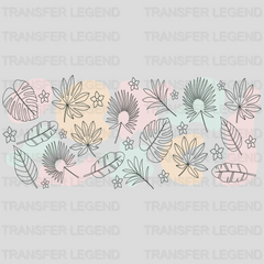 Leaves UV DTF Transfer Cup Wrap UV DTF Sticker - transferlegend