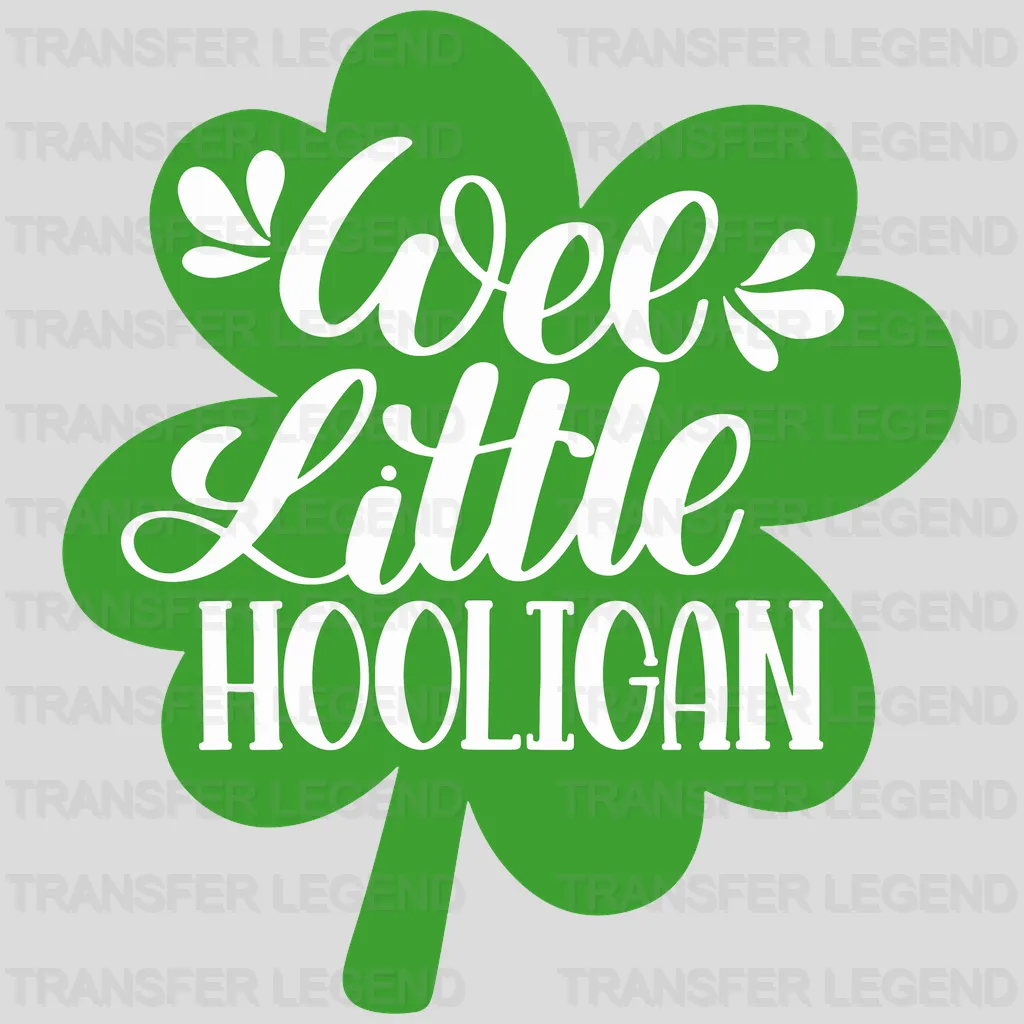 Wee Little Hooligan St. Patrick's Day Design - DTF heat transfer - transferlegend