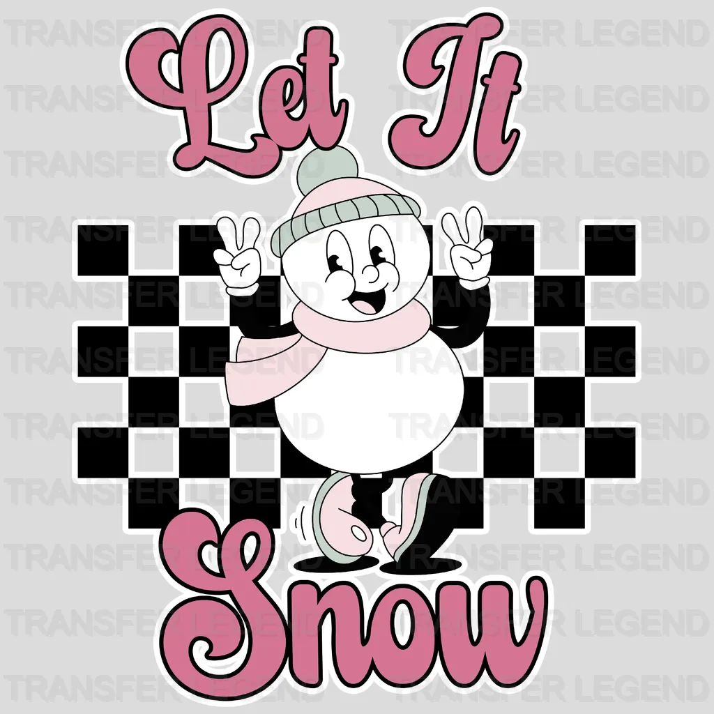 LET IT SNOW B&W Christmas Design, Christmas Design - DTF heat transfer - transferlegend