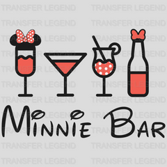 Disney Minnie Bar Drinking Glasses Design - DTF heat transfer - transferlegend