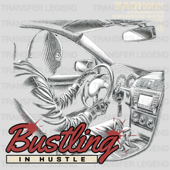 Bustling In Hustle Streetwear Design - DTF Heat Transfer - transferlegend