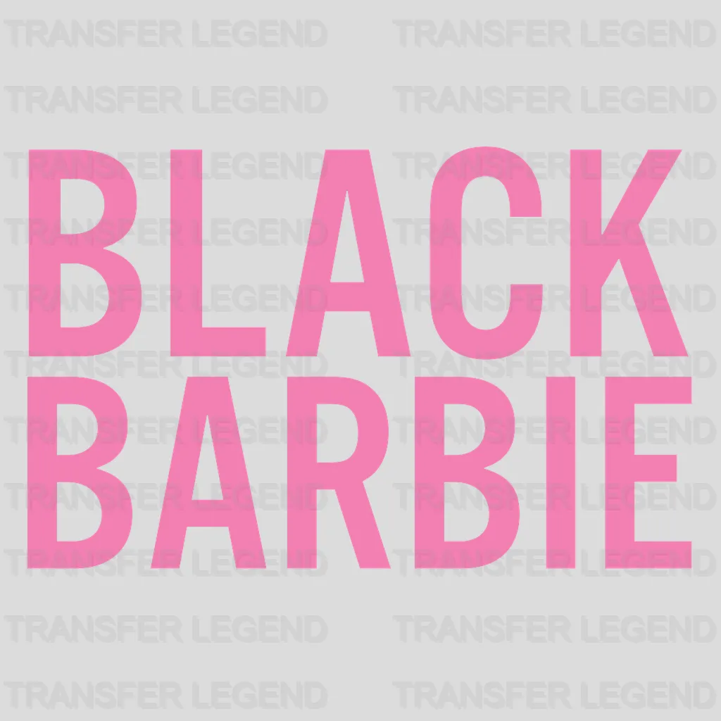 Black Barbie - BLM design DTF heat transfer - transferlegend