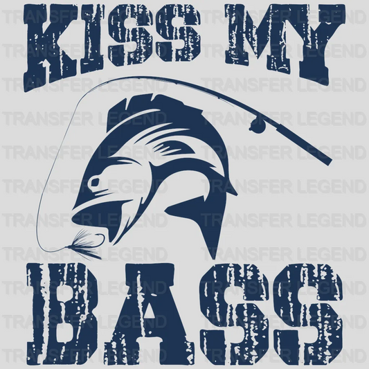 Kiss My Bass - Fish Design DTF Heat Transfer - transferlegend