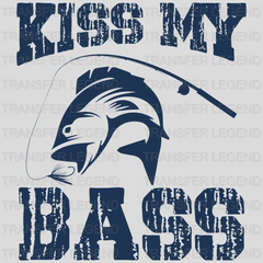 Kiss My Bass - Fish Design DTF Heat Transfer - transferlegend