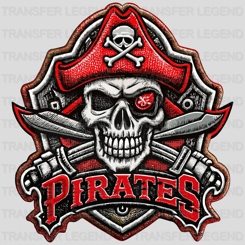 Red Team Pirate Design - DTF Heat Transfer - transferlegend