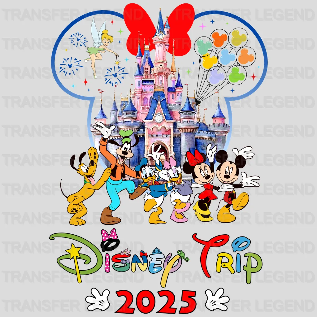 Mickey&Minnie Family Trip Cartoon Designs - DTF Heat Transfer - transferlegend