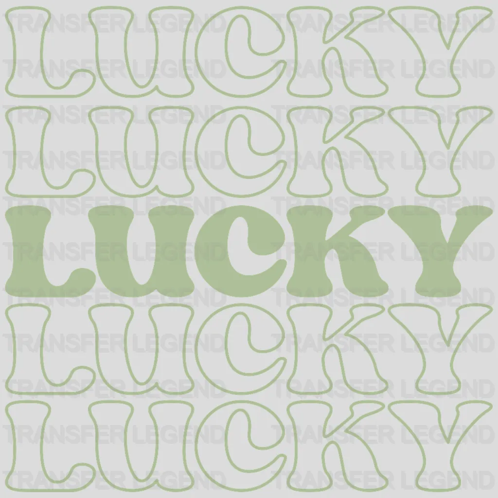 Lucky Lucky G&W St. Patrick's Day Design - DTF heat transfer - transferlegend