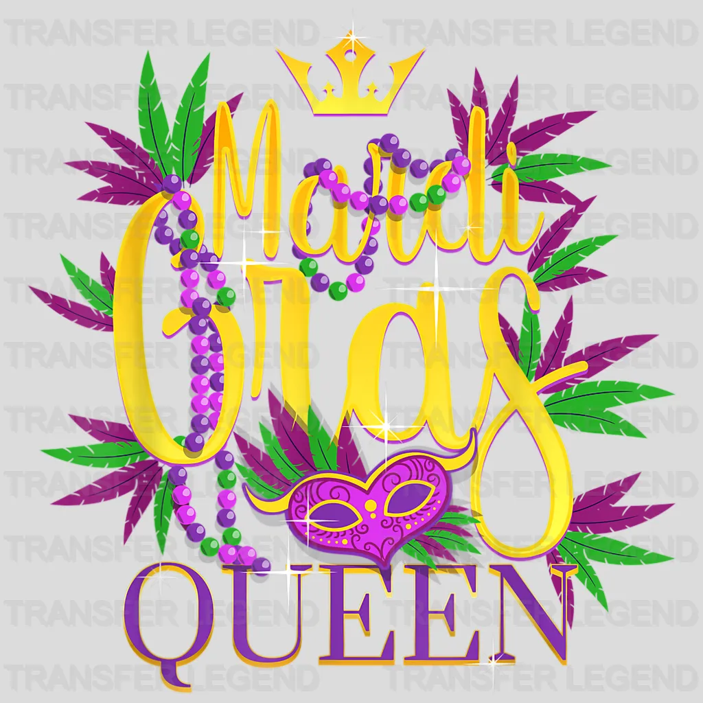 Mardi Gras Queen Design- Mardi Gras DTF heat transfer - transferlegend