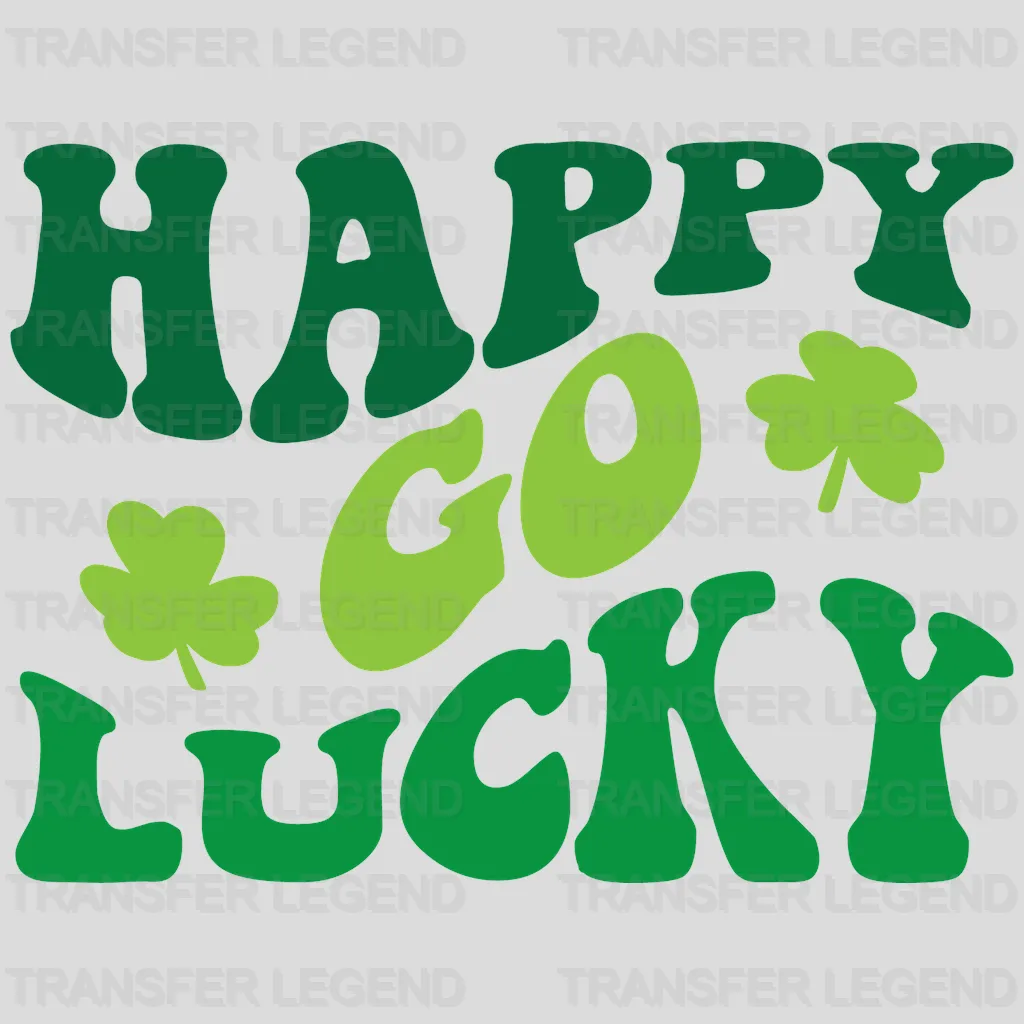 Happy Go Lucky St. Patrick's Day Design - DTF heat transfer - transferlegend