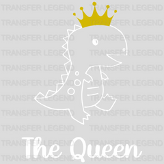 The Queen Dinosaur - Matching Couple Design - DTF heat transfer - transferlegend