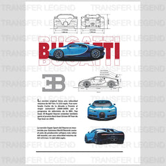 Bugatti Chiron Super Sport Cars Design - DTF Heat Transfer - transferlegend