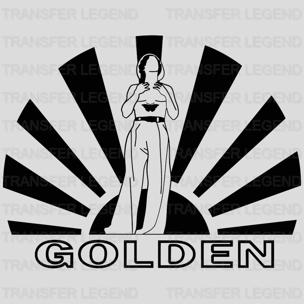 Golden Harry Styles Design - DTF heat transfer - transferlegend