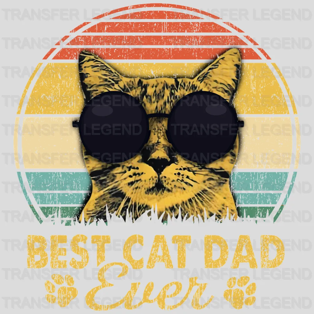 Best Cat Dad Ever Design - DTF heat transfer - transferlegend