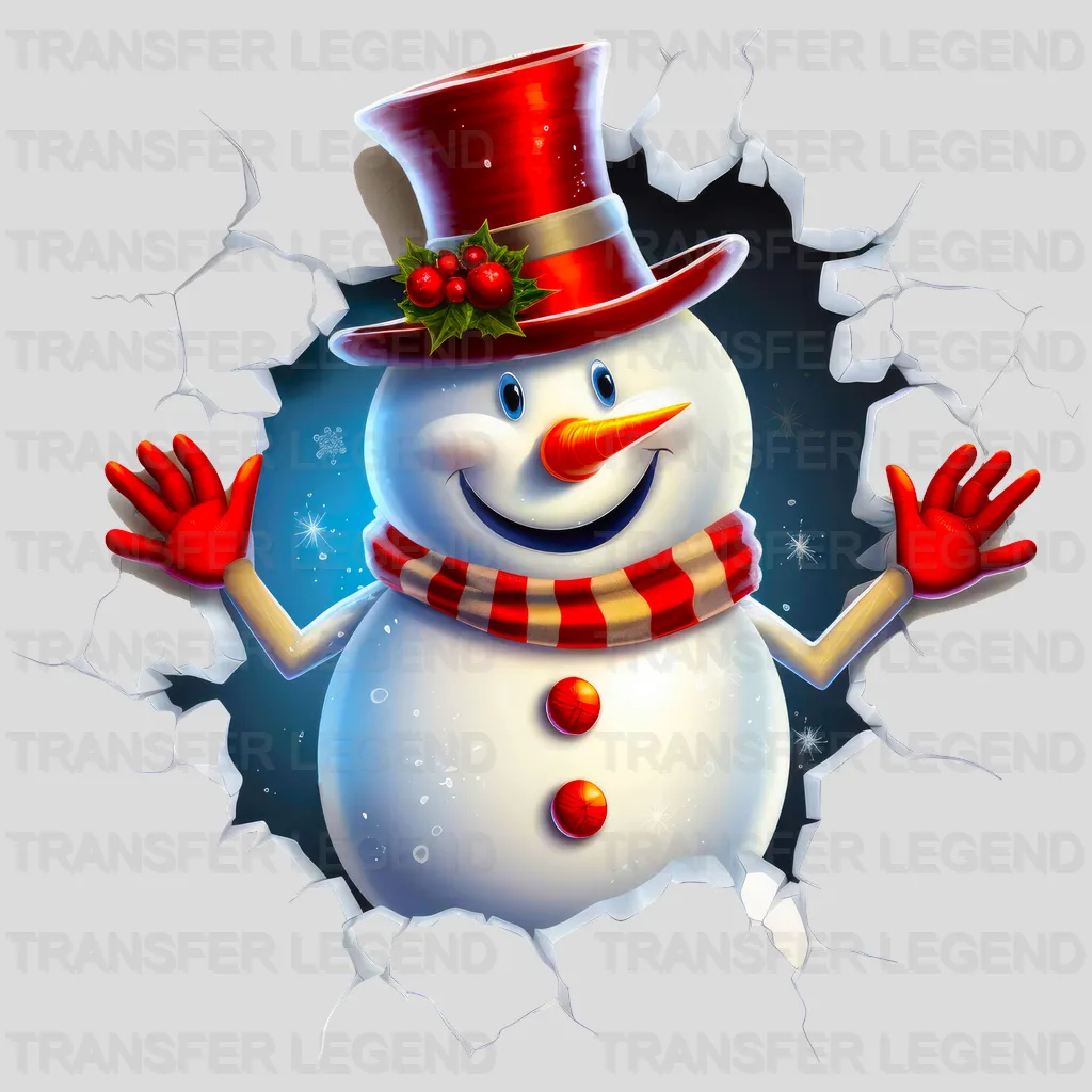 SNOWMAN SKYWALL Christmas Design - DTF heat transfer - transferlegend