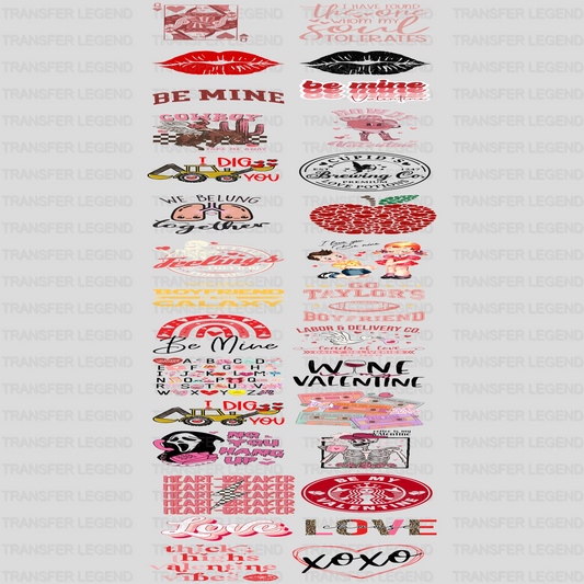 Valentine's Premade Gang sheet - 30 PCS 10 INCH - transferlegend