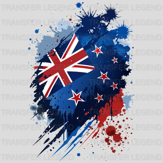 New Zeland Flag Design - DTF Heat Transfer - transferlegend