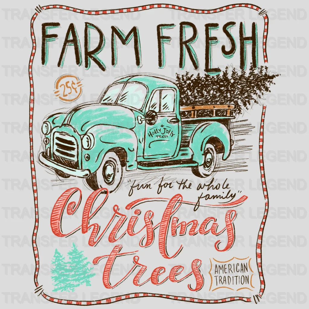 Farm Fresh Christmas Tress Design - DTF heat transfer - transferlegend