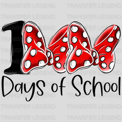 100 Day Of School Red Design - DTF heat transfer - transferlegend