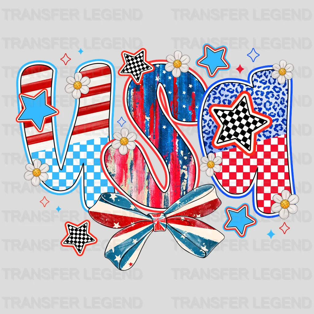 USA Time 4th July Design - DTF Heat Transfers - transferlegend