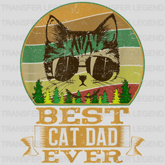 Distressed Best Cat Dad Ever Design - DTF heat transfer - transferlegend