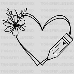 Teacher Heart Design - DTF heat transfer - transferlegend