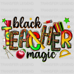 Black Teacher Magic - BLM design DTF heat transfer - transferlegend