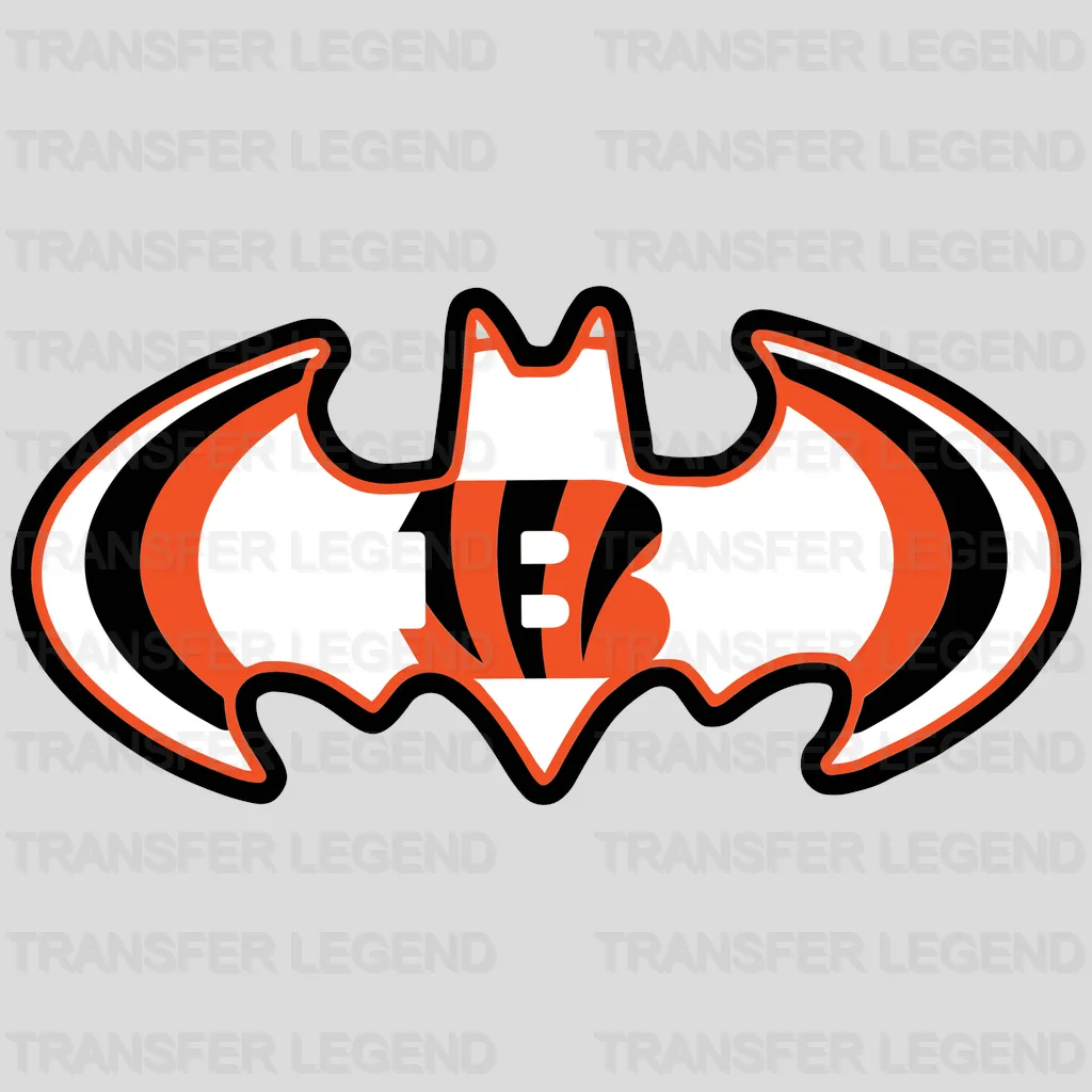 Cincinnati Bengals Bat Silhouette Logo NFL Design - DTF Heat Transfer