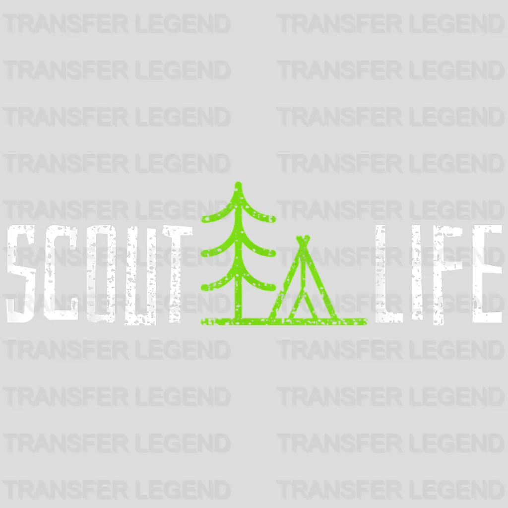 Scout Life Camping Hiking  Design - DTF heat transfer - transferlegend