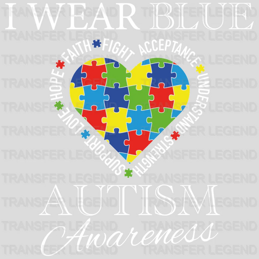 I Wear Blue ATS Awareness Design - DTF heat transfer - transferlegend