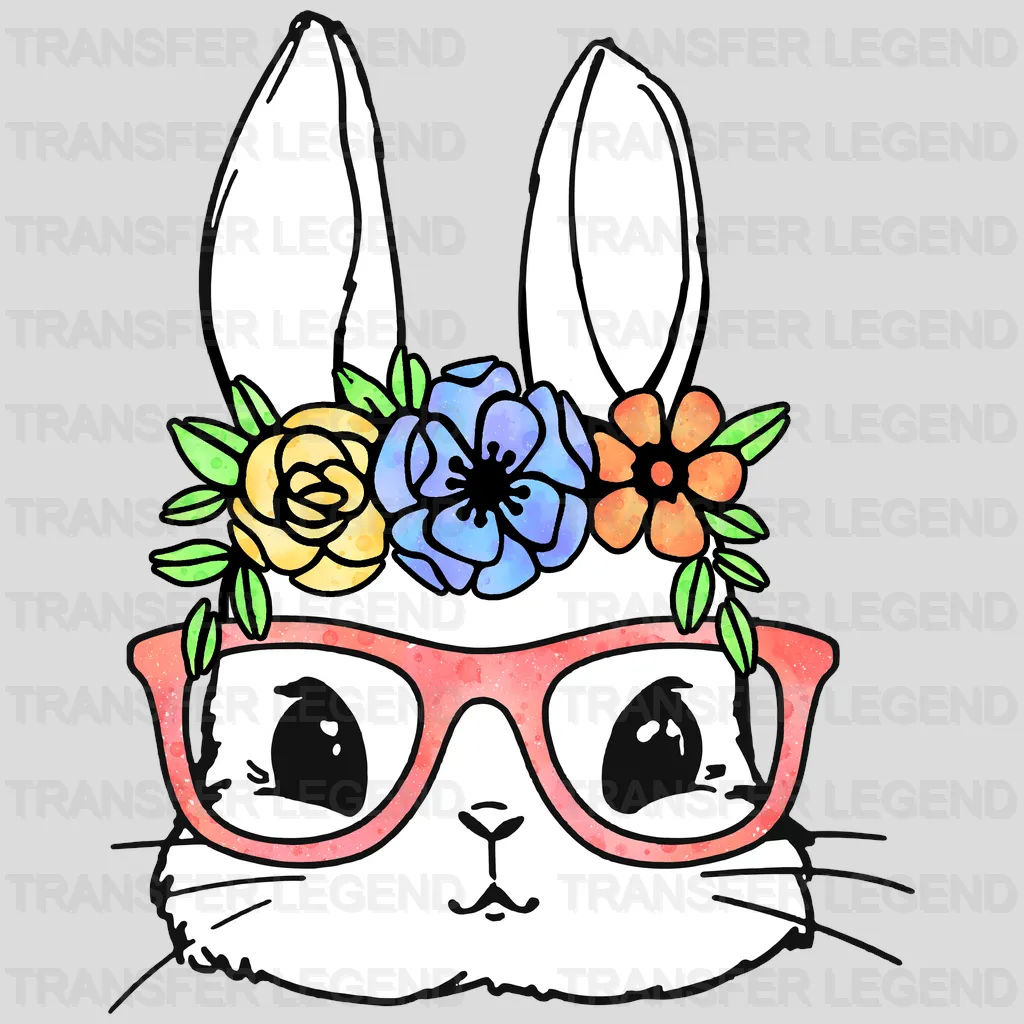 Bunny Face Easter Design - DTF heat transfer - transferlegend