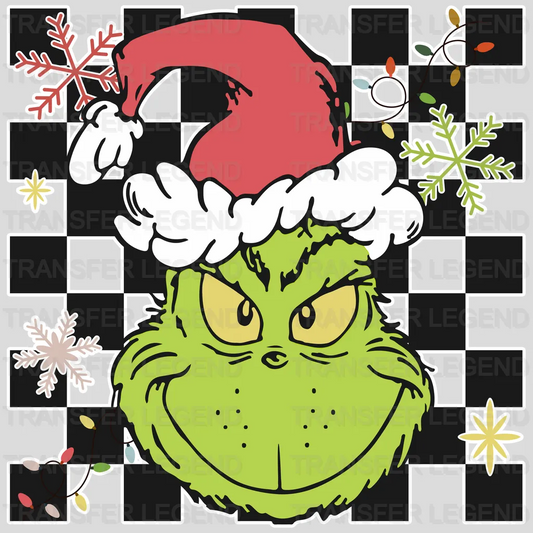 GRINCH CHCK Christmas Design, Christmas Design, Dtf Heat Transfer - transferlegend