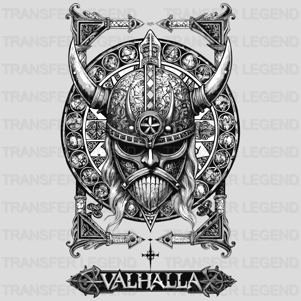 Valhalla Storm Shield Nordic Design - DTF Heat Transfer - transferlegend