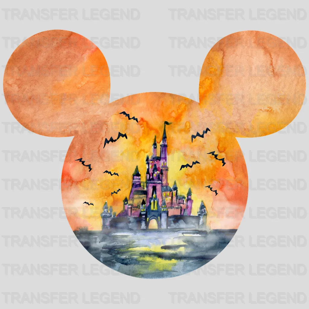 Disney Castle Mickey And Minnie Head Design - DTF heat transfer - transferlegend