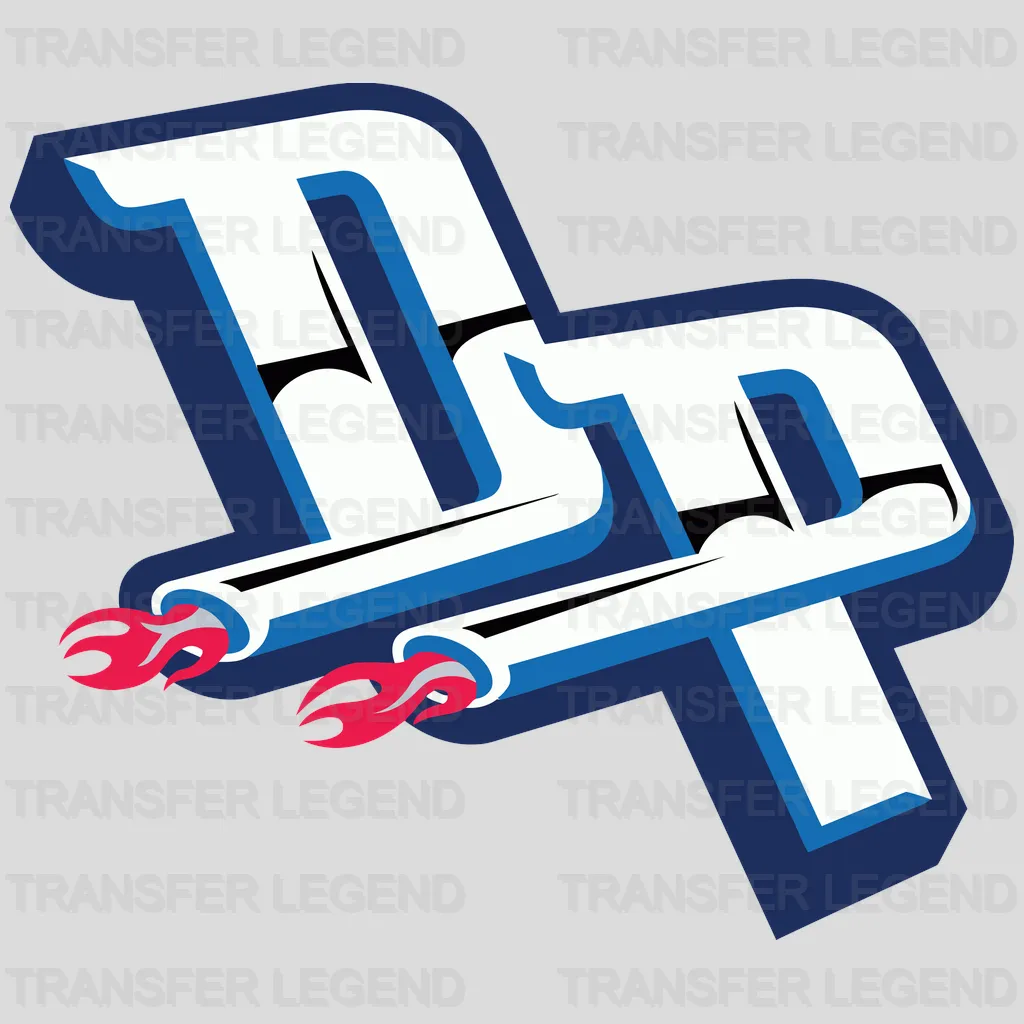 Detroit Pistons “DP” Speed Monogram NBA Design - DTF Heat Transfer