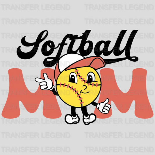 Softball Mom Mascot DTF Transfer - transferlegend