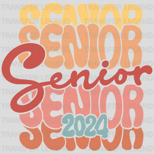 Retro Senior 2024- Graduation DTF Transfer - transferlegend