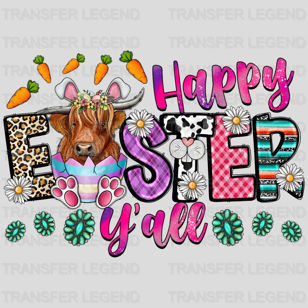 Happy Easter Y'all Design - DTF heat transfer - transferlegend