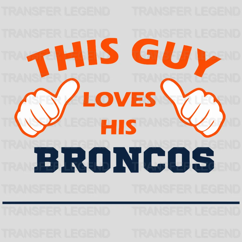 Denver Broncos Fan Girl Wordmark Emblem NFL Design - DTF Heat Transfer