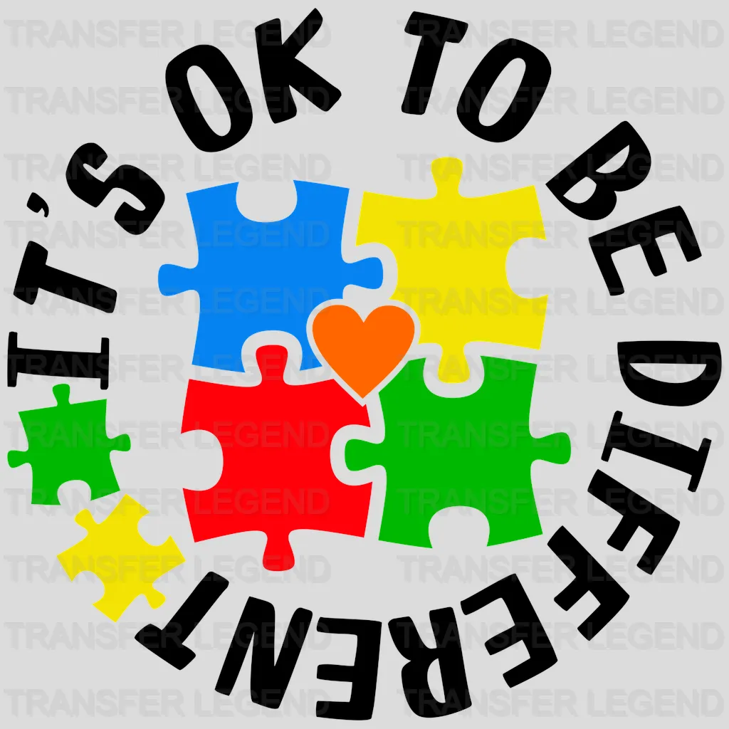 It's Ok To Be Different Autism Puzzle Design - DTF heat transfer - transferlegend