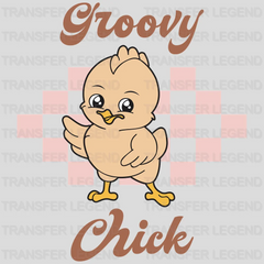 Groovy Chick Easter Design - DTF heat transfer - transferlegend