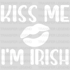 Kiss Me I'm Irish St. Patrick's Day Design - DTF heat transfer - transferlegend