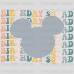 Birthday Squad Mickey Head Design - DTF heat transfer - transferlegend