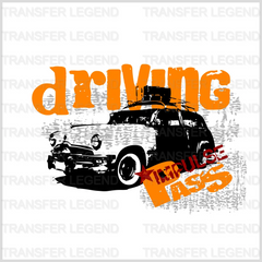 Cars Driving Pass Clasic Car Designs - DTF Heat Transfer - transferlegend