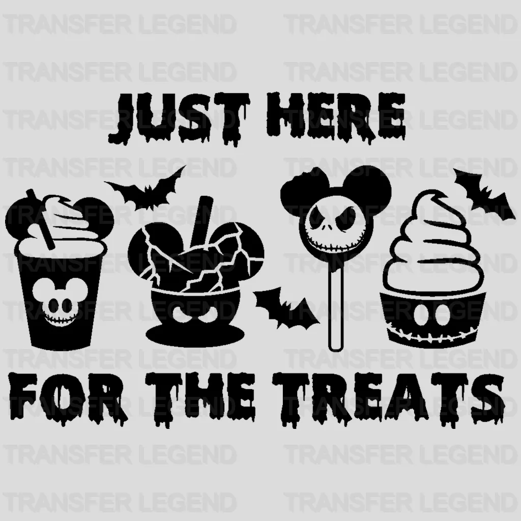 Halloween Just Here For The Treats Design - DTF heat transfer - transferlegend