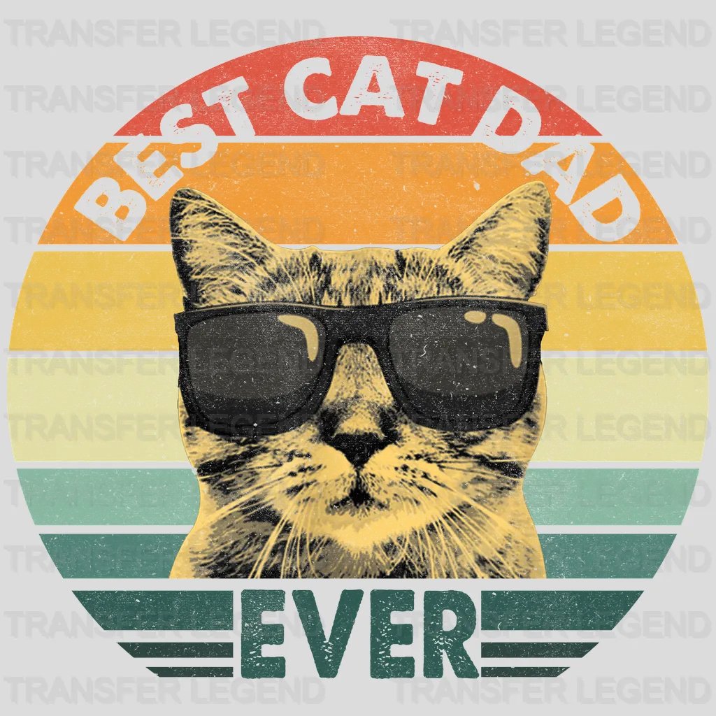 Best Cat Dad Ever Design - DTF heat transfer - transferlegend