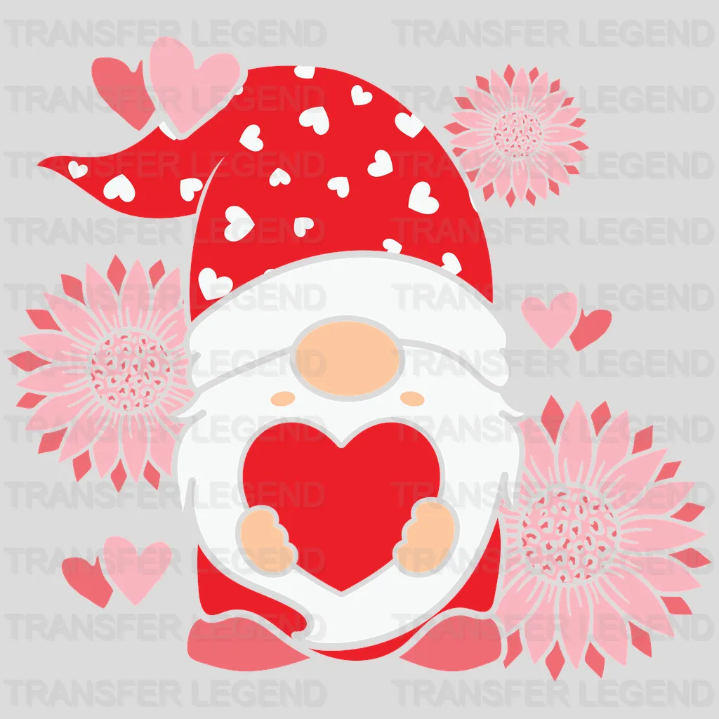 FLORAL GNOMIE HEART - DTF heat transfer - transferlegend