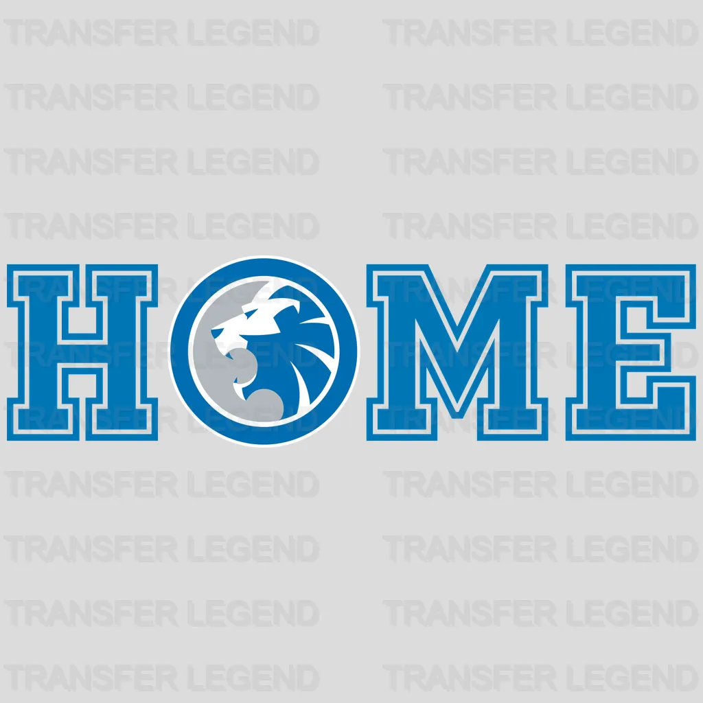 Detroit Lions Home Heartbeat Line NFL Design - DTF Heat Transfer