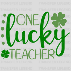 One Lucky Teacher St. Patrick's Day Design - DTF heat transfer - transferlegend