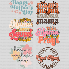 Mother's Day -Premade Gang sheet - 6 PCS 10 INCH - transferlegend