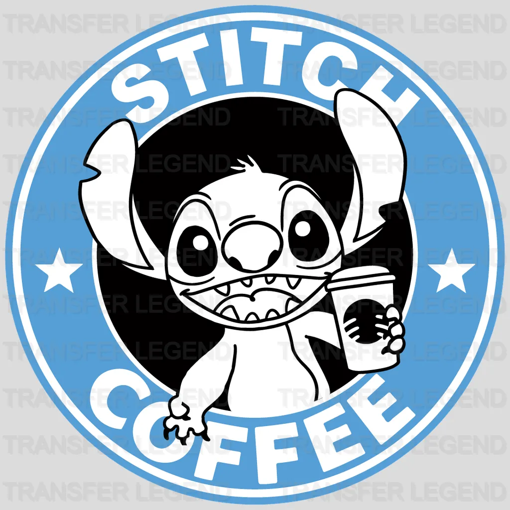 Stitch Coffee Design - DTF heat transfer - transferlegend